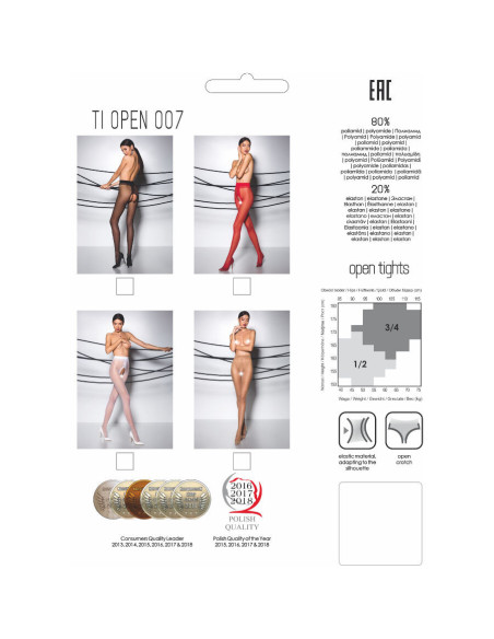 PASSION - TIOPEN 007 BLACK TIGHTS 3-4 20 DEN
