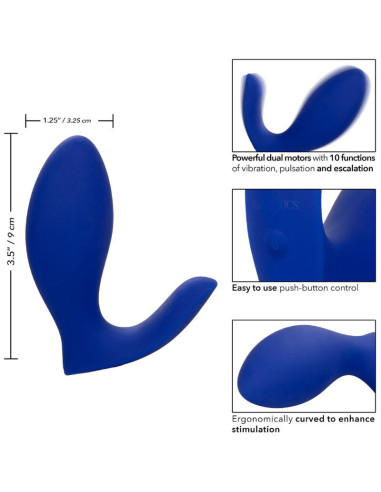 CALEXOTICS - ADMIRAL RIMMING PROSTATE STIMULATOR and VIBRATOR BLUE