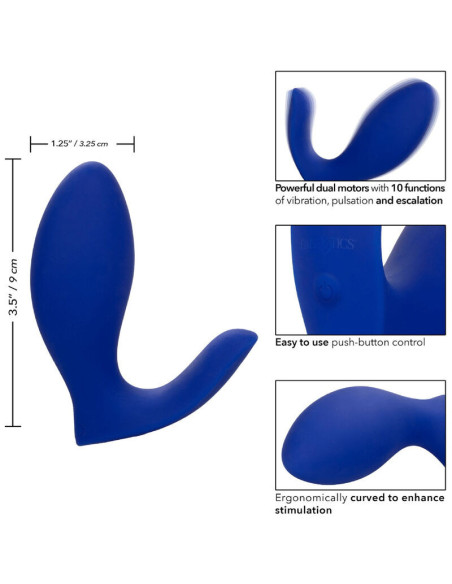 CALEXOTICS - ADMIRAL RIMMING PROSTATE STIMULATOR and VIBRATOR BLUE