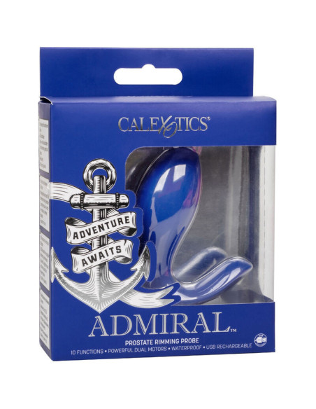 CALEXOTICS - ADMIRAL RIMMING PROSTATOS STIMULIATORIUS IR VIBRUOJAMAS MĖLYNAS