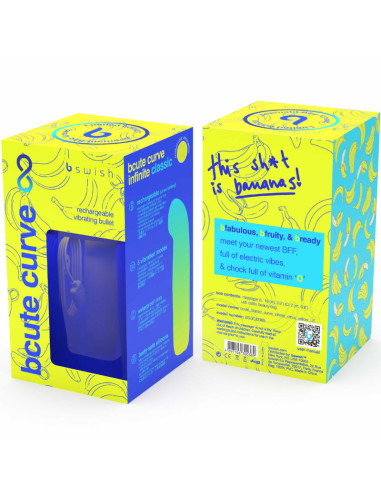 B SWISH - BCUTE CURVE INFINITE CLASSIC RIBOTO LEIDIMO ĮKRAUNAMAS SILIKONINIS VIBRATORIUS GELTONAS