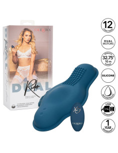 CALEXOTICS - RIDER MASSAGER DOUBLE MOTOR REMOTE CONTROL BLUE 2