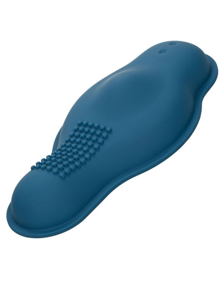 CALEXOTICS - RIDER MASSAGER DOUBLE MOTOR REMOTE CONTROL BLUE