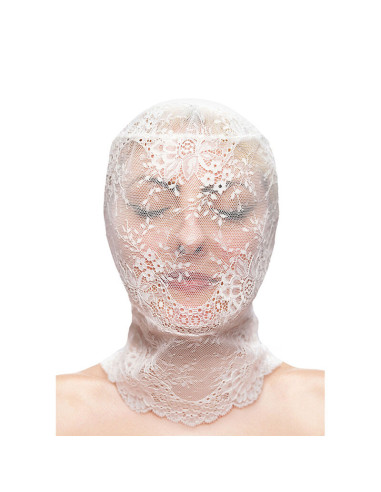 NS NOVELTIES - FETISH and FASHION LACE HOOD WHITE