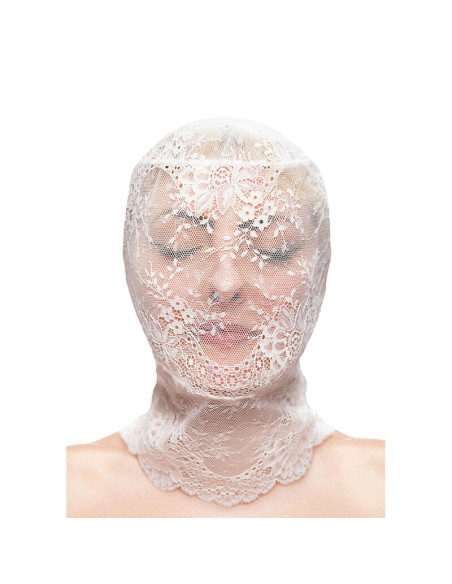 NS NOVELTIES - FETISH and FASHION LACE HOOD WHITE