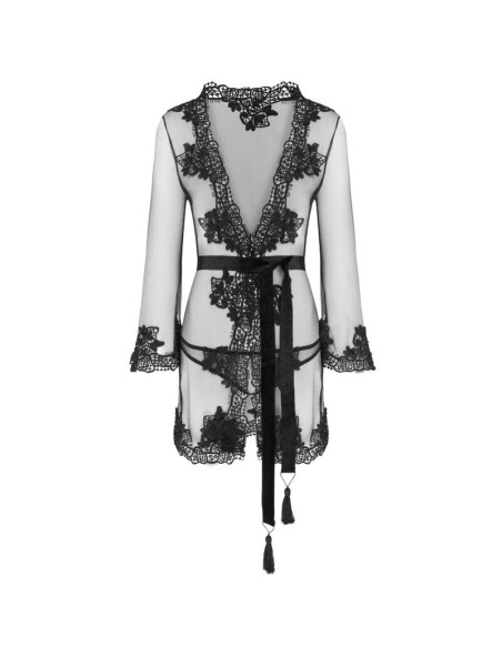 LIVCO CORSETTI FASHION - HERINA LC XG056 DRESSING GOWN PANTY BLACK ONE SIZE