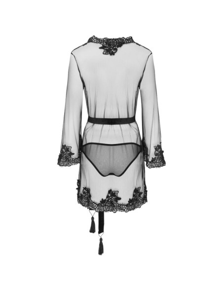 LIVCO CORSETTI FASHION - HERINA LC XG056 DRESSING GOWN PANTY BLACK ONE SIZE