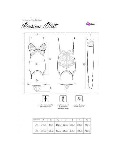 LIVCO CORSETTI FASHION - PERSINNE MIT EMPORIO SET CORSET PANTY STOCKINGS