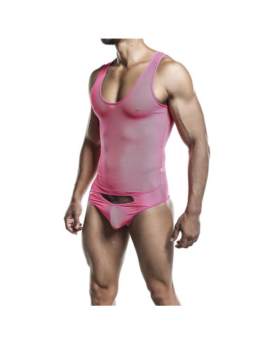 MOB - TRANSPARENT PINK BODYSHEER SIZE L-XL