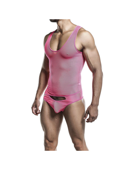MOB - TRANSPARENT PINK BODYSHEER SIZE L-XL