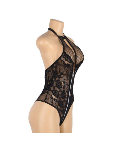 SUBBLIME - MEŠKINIS GĖLIŲ RAŠTAS SU NĖRINIŲ UŽTRAUKTUKU L-XL