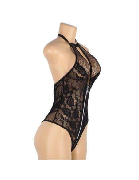 SUBBLIME - TEDDY FLORAL LACE ZIPPER L-XL