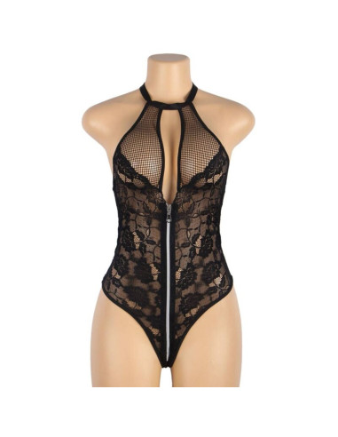 SUBBLIME - TEDDY FLORAL LACE ZIPPER L-XL