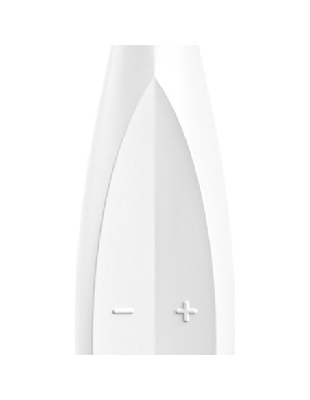 SATISFYER – besisukantis, linksmas vibratorius su baltu antgaliu