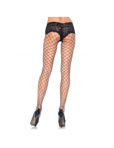 LEG AVENUE - NET PANTS WITH LACE SHORTS