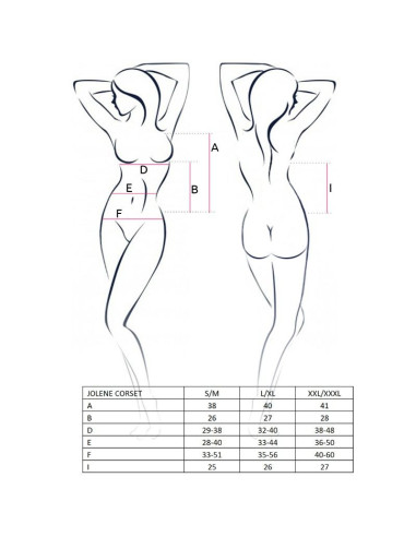 PASSION - WOMAN JOLENE BLACK CORSET SIZE S-M