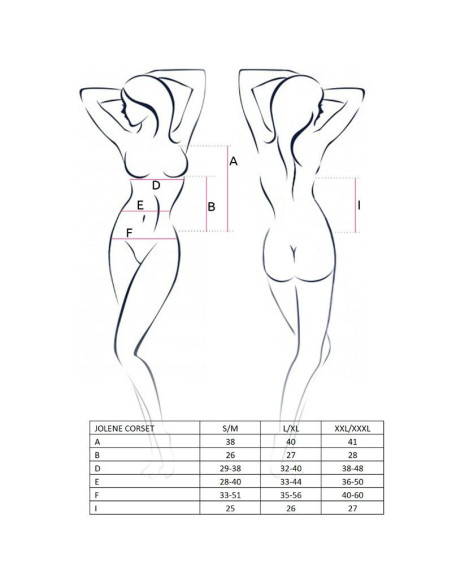 PASSION - WOMAN JOLENE BLACK CORSET SIZE S-M