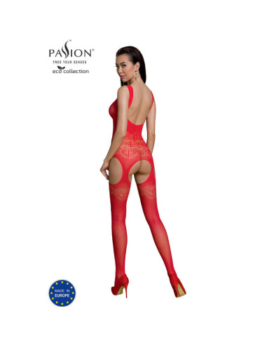 PASSION - ECO COLLECTION BODYSTOCKING ECO BS005 RED