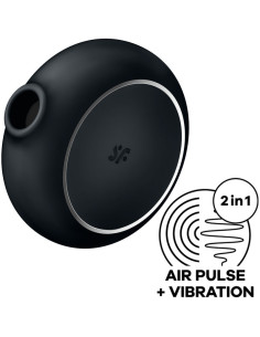 SATISFYER - PRO TO GO 3 DOUBLE AIR PULSE STIMULATOR and VIBRATOR BLACK