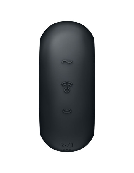 SATISFYER - PRO TO GO 3 DVIGUBAS ORO IMPULSUOTOJAS IR VIBRATORIUS JUODAS