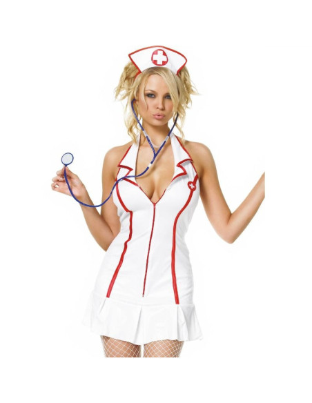 LEG AVENUE - COSTUMES - HEAD NURSE DRESS 3 PIECES SET SIZE S-M