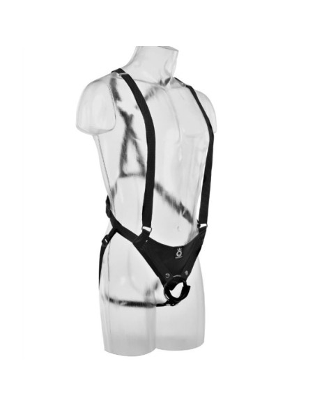 KING COCK - 30.5 CM HOLLOW STRAP-ON SUSPENDER SYSTEM - FLESH