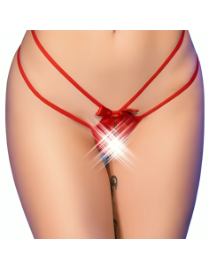 CHILIROSE - CR 4695 BABYDOLL and THONG CROTCHLESS RED S-M 2