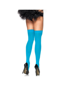 LEG AVENUE - NYLON THIGH HIGHS BLUE