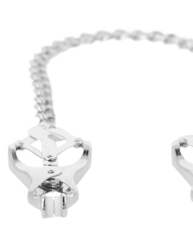 DARKNESS - METAL NIPPLE CLAMP WITH CHAIN