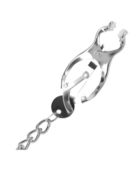 DARKNESS - METAL NIPPLE CLAMP WITH CHAIN