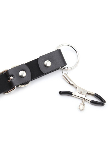 OHMAMA FETISH - CLITORIS CLAMPS WITH LEG STRAPS