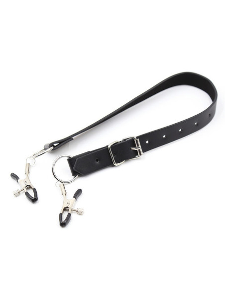 OHMAMA FETISH - CLITORIS CLAMPS WITH LEG STRAPS