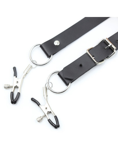 OHMAMA FETISH - CLITORIS CLAMPS WITH LEG STRAPS