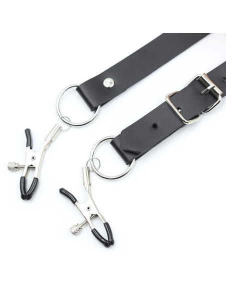 OHMAMA FETISH - CLITORIS CLAMPS WITH LEG STRAPS