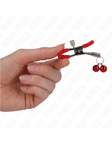 KINK - RAUDONAS DVIGUBAS VARPELO FORMOS SPENELIŲ LAIKIKLIS 6 CM