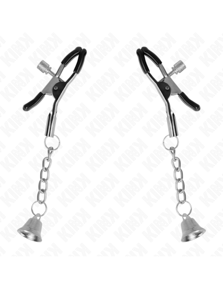 KINK - SILVER BELL PENDANT NIPPLE CLAMPS 6 CM