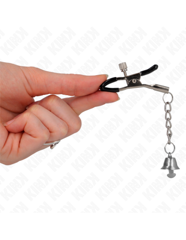 KINK - SILVER BELL PENDANT NIPPLE CLAMPS 6 CM