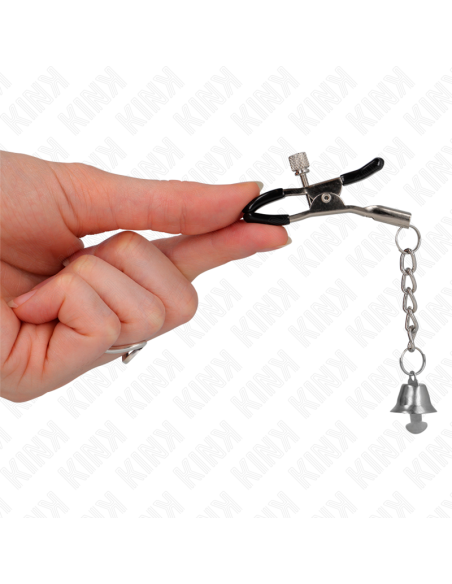 KINK - SILVER BELL PENDANT NIPPLE CLAMPS 6 CM