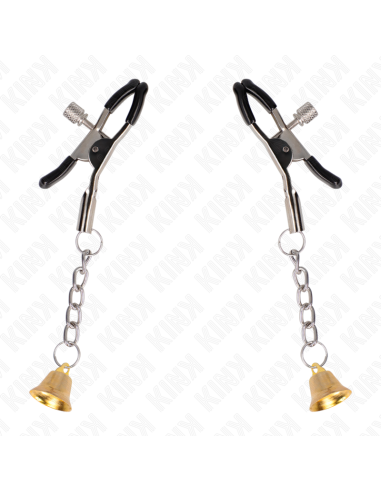 KINK - GOLD BELL PENDANT NIPPLE CLAMPS 6 CM