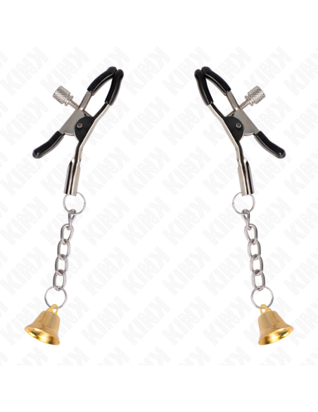 KINK - GOLD BELL PENDANT NIPPLE CLAMPS 6 CM