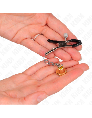 KINK - GOLD BELL PENDANT NIPPLE CLAMPS 6 CM