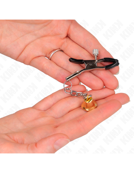 KINK - GOLD BELL PENDANT NIPPLE CLAMPS 6 CM