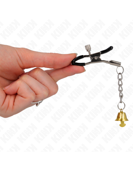 KINK - GOLD BELL PENDANT NIPPLE CLAMPS 6 CM