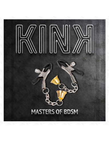 KINK - GOLD BELL PENDANT NIPPLE CLAMPS 6 CM