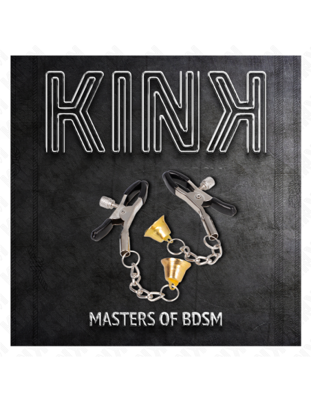 KINK - GOLD BELL PENDANT NIPPLE CLAMPS 6 CM