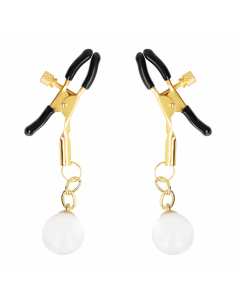 KINK - GLASS BEAD NIPPLE CLAMPS GOLD 6 CM 2