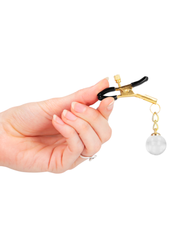 KINK - GLASS BEAD NIPPLE CLAMPS GOLD 6 CM