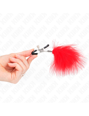 KINK - FEATHER NIPPLE CLAMP RED 7 CM