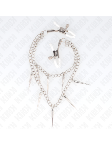 KINK - NIPPLE CLAMPS WITH SPIKES CHAINS 30 CM