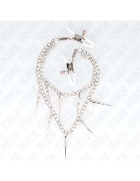 KINK - NIPPLE CLAMPS WITH SPIKES CHAINS 30 CM